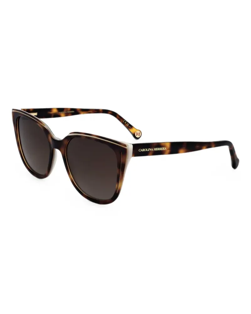 Carolina Herrera New York tortoiseshell-effect cat-eye sunglasses - Braun Braun