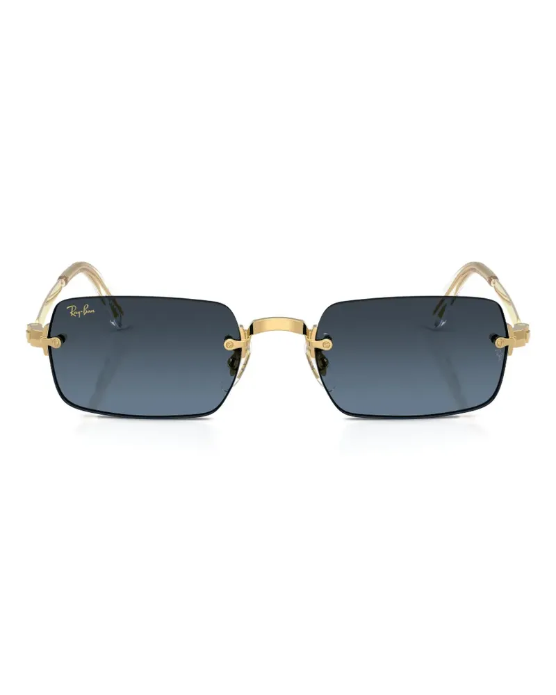 Ray Ban Sonnenbrille mit eckigem Gestell - Gold Gold