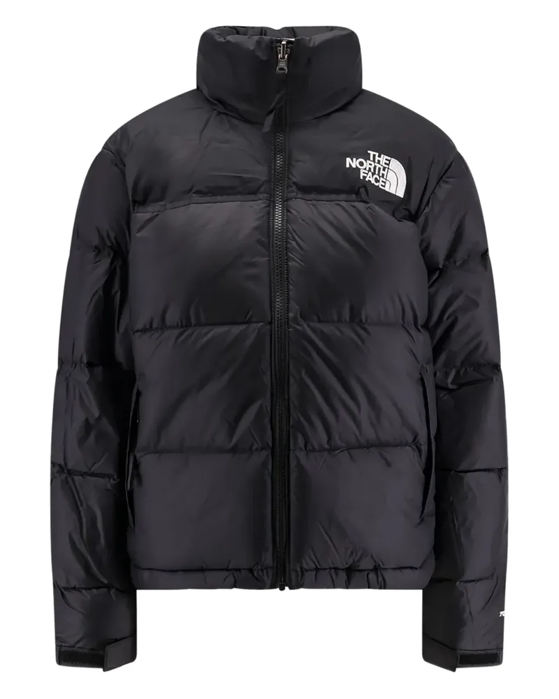 The North Face Gefütterte Jacke mit Logo-Stickerei - Schwarz Schwarz