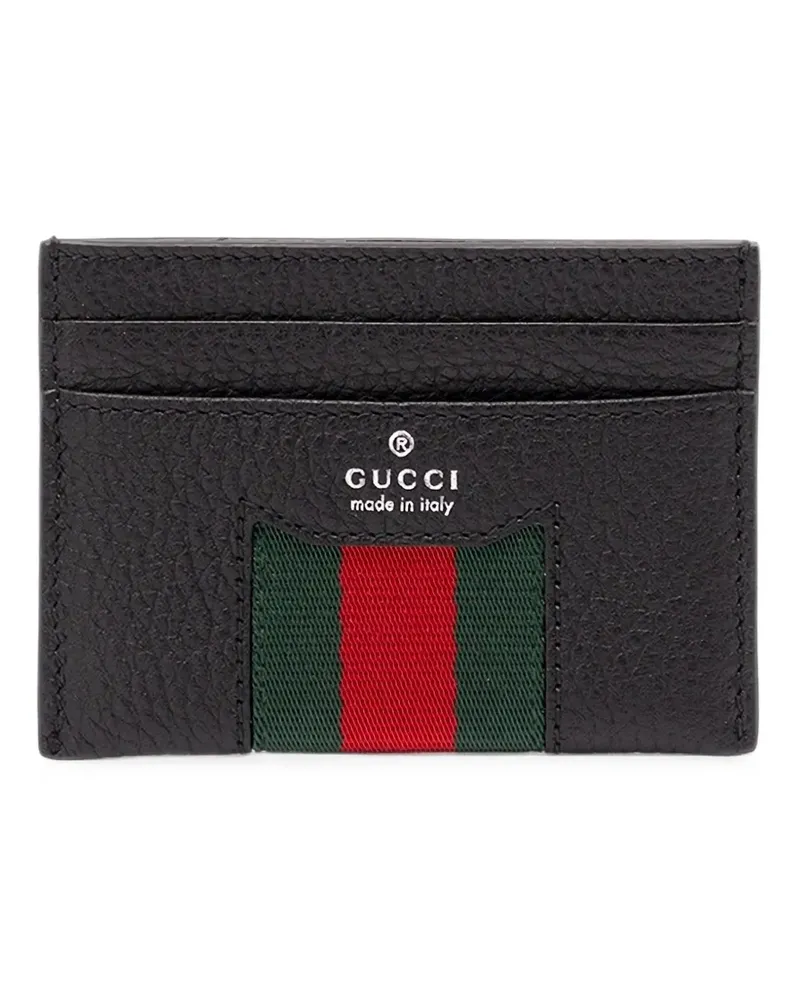 Gucci Kartenetui aus gekörntem Leder - Schwarz Schwarz