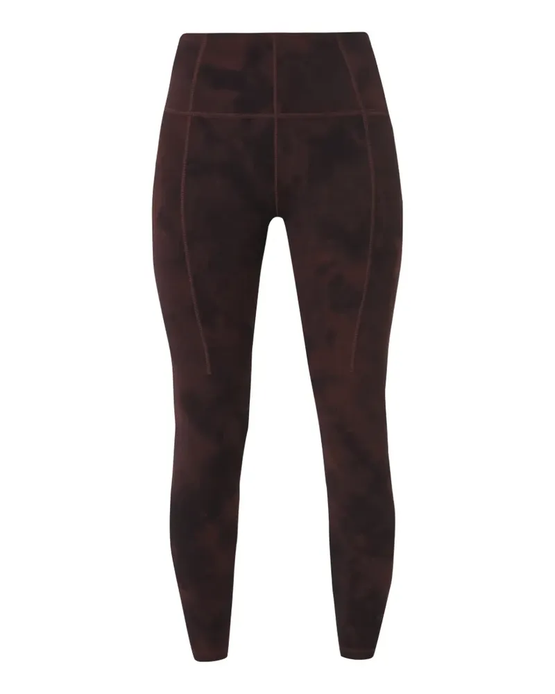 Sweaty Betty Yoga-Leggings mit Batikmuster - Braun Braun