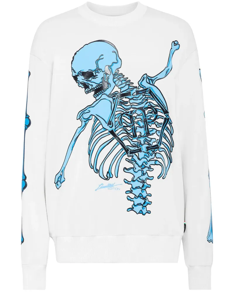 Philipp Plein Sweatshirt mit Totenkopf-Print - Weiß Weiß