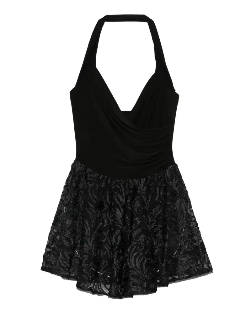 Norma Kamali mini Cayla flared dress - Schwarz Schwarz