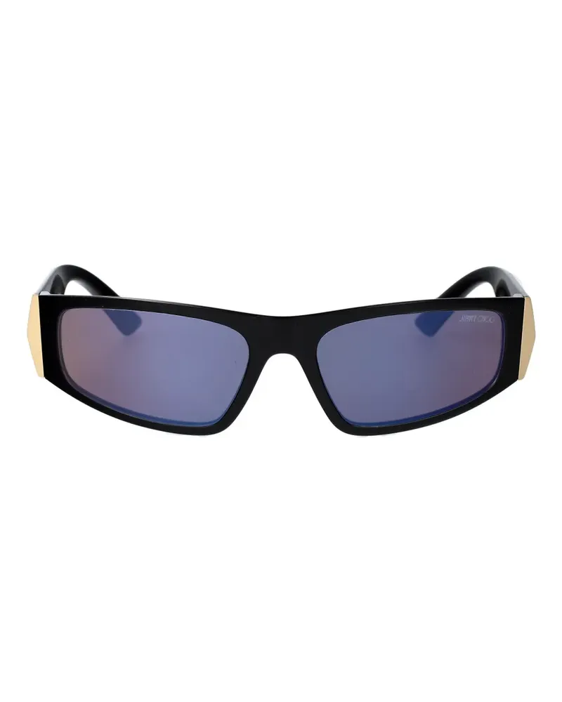 Jimmy Choo Sonnenbrille mit Logo-Print - Schwarz Schwarz