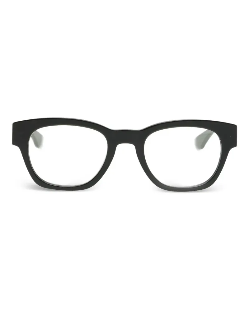 Alexander McQueen Brille mit eckigem Gestell - Schwarz Schwarz