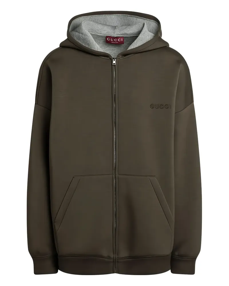 Gucci Kapuzenjacke mit Reißverschluss - Grün Grün