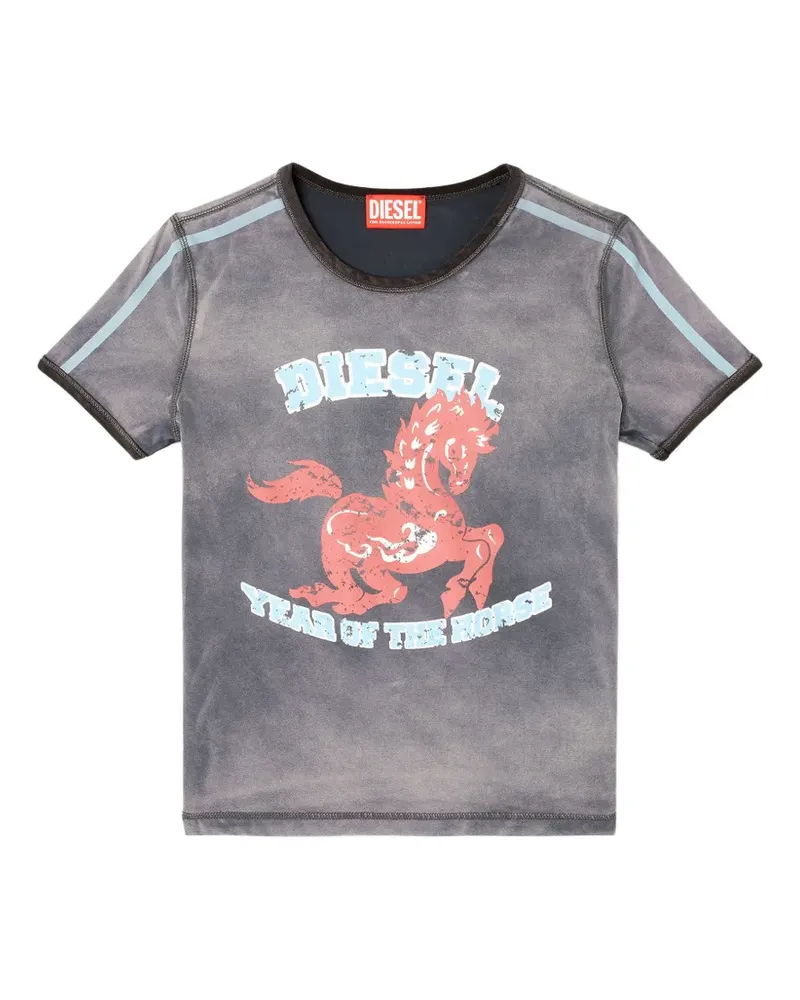 Diesel T-Shirt mit Print - Grau Grau