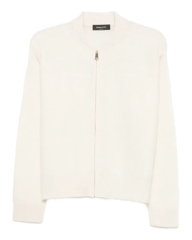 Fabiana Filippi Cardigan mit Waffelstrick-Muster - Nude Nude