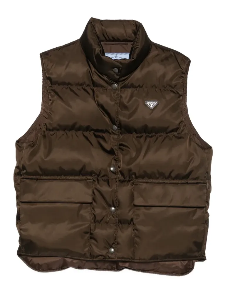 Prada Re-Nylon quilted gilet - Braun Braun