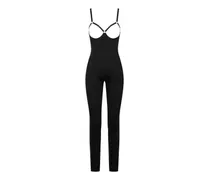 Catsuit mit Cut-Out - Schwarz