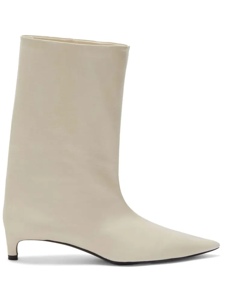 Jil Sander Stiefeletten aus Leder 30mm - Nude Nude