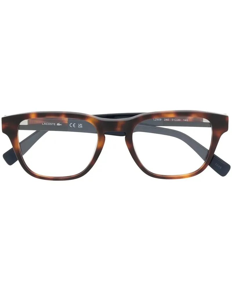 Lacoste Zweifarbige Brille mit eckigem Gestell - Braun Braun