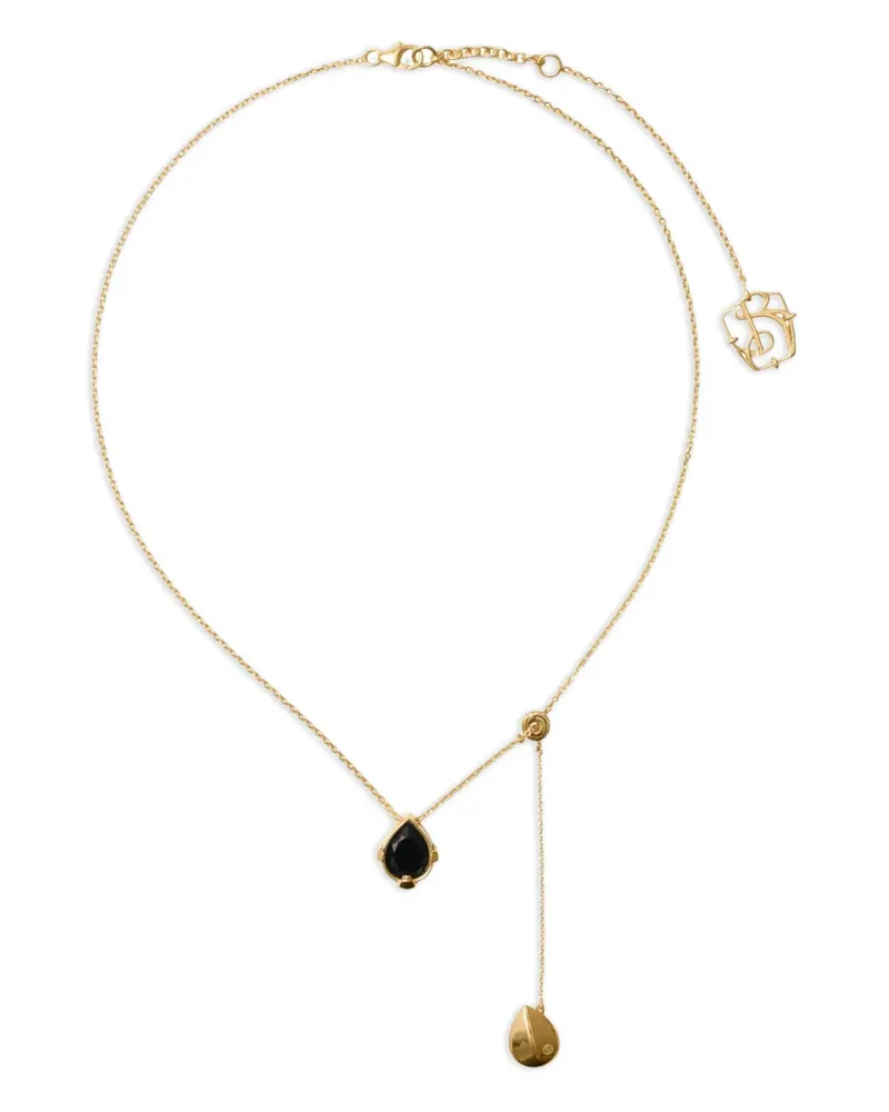 Burberry Shield Halskette mit Onyx-Anhänger - Gold Gold