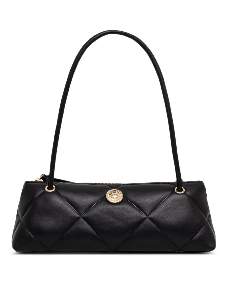 Twin-Set quilted bowler bag with logo - Schwarz Schwarz