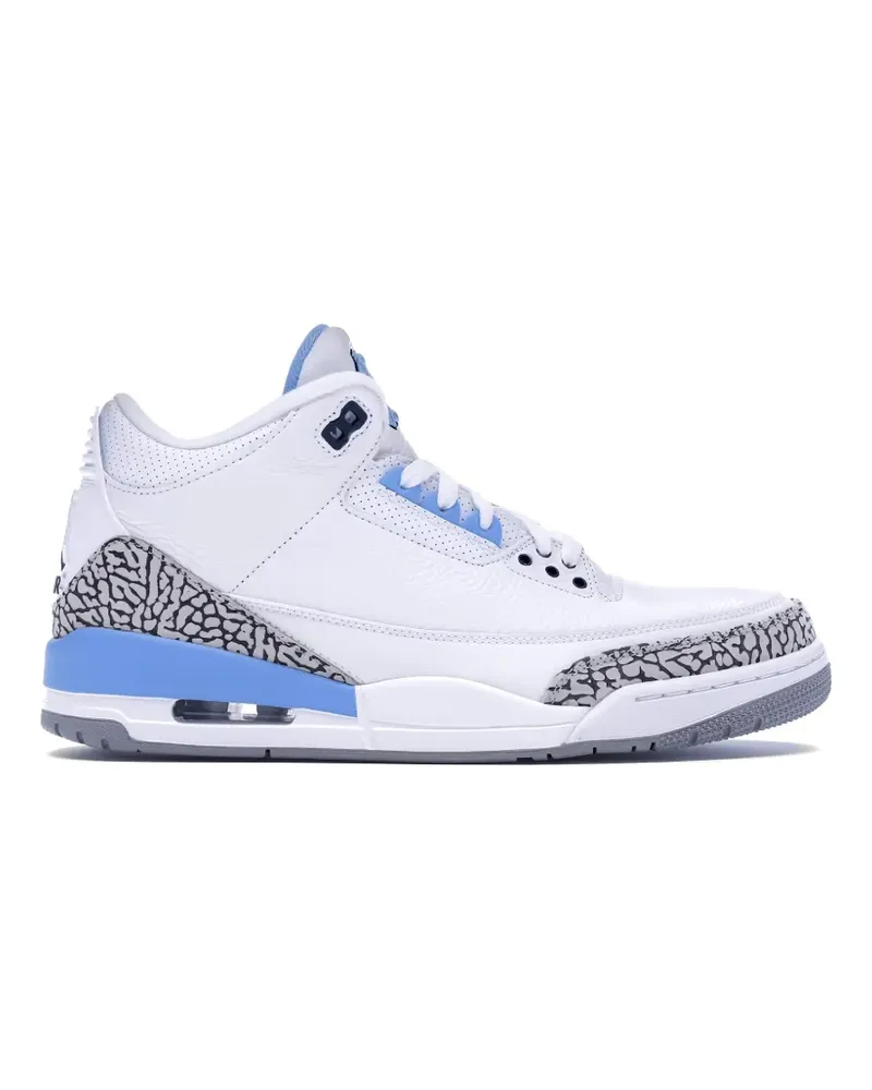 Jordan 3 "UNC Tarheels PE" print-panel sneakers - Weiß Weiß