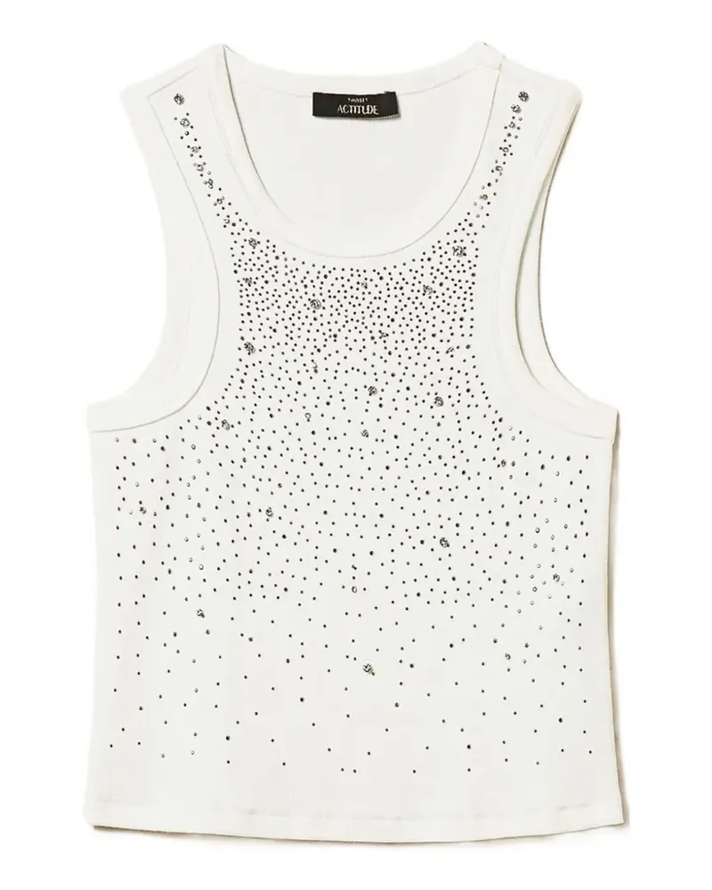 Twin-Set embroidery top - Weiß Weiß