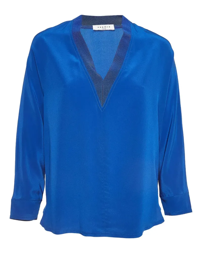 Sandro Bluse aus Seide - Blau Blau