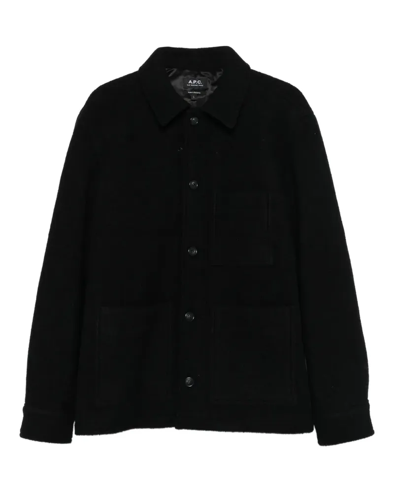A.P.C. Hemd mit aufgesetzter Tasche - Schwarz Schwarz