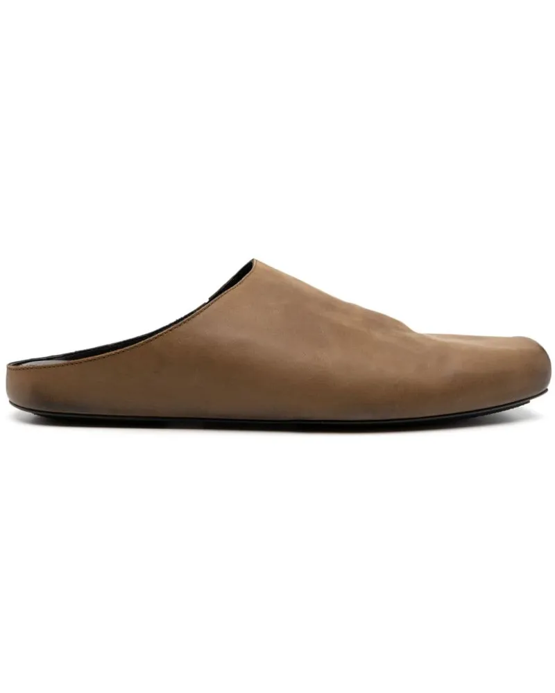 Uma Wang Slipper mit eckiger Kappe - Grün Grün