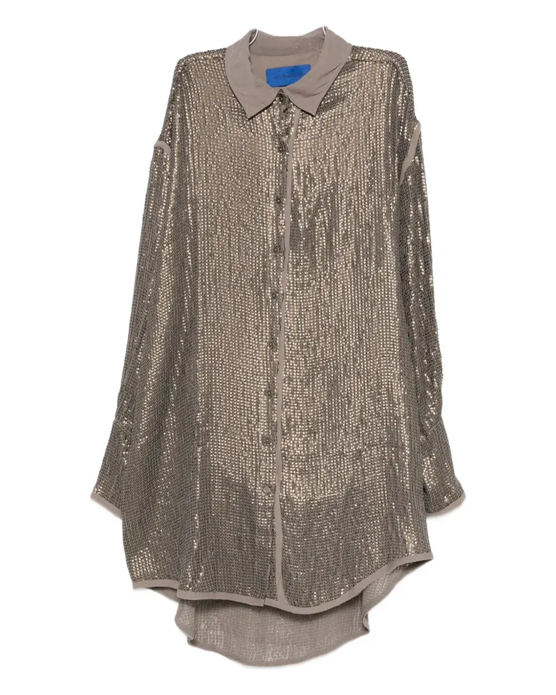 Mes Demoiselles sequin-embellished long-sleeve shirt - Braun Braun