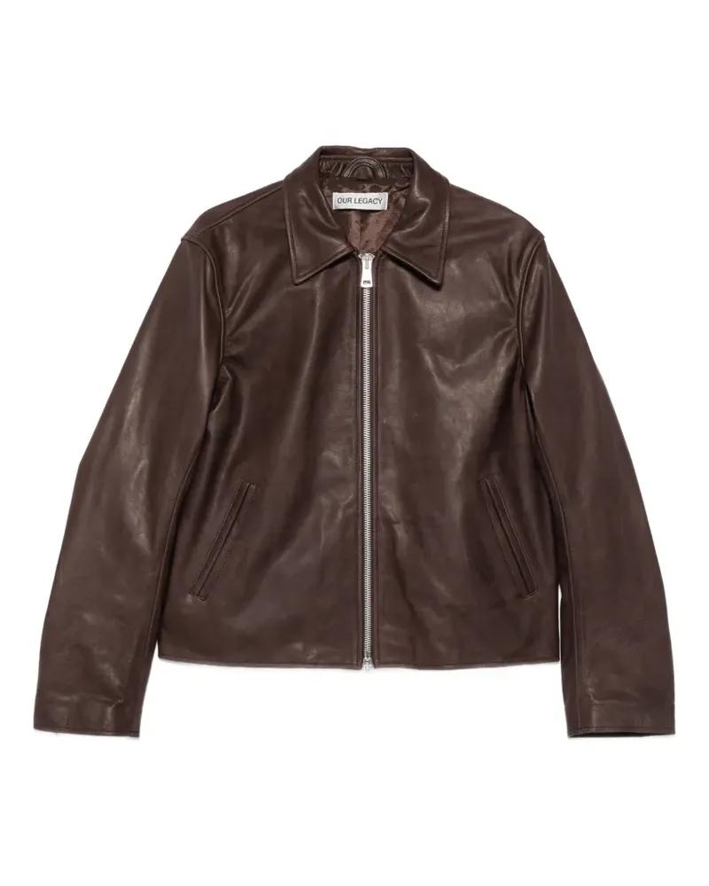 Our Legacy Gewachste Lederjacke - Braun Braun