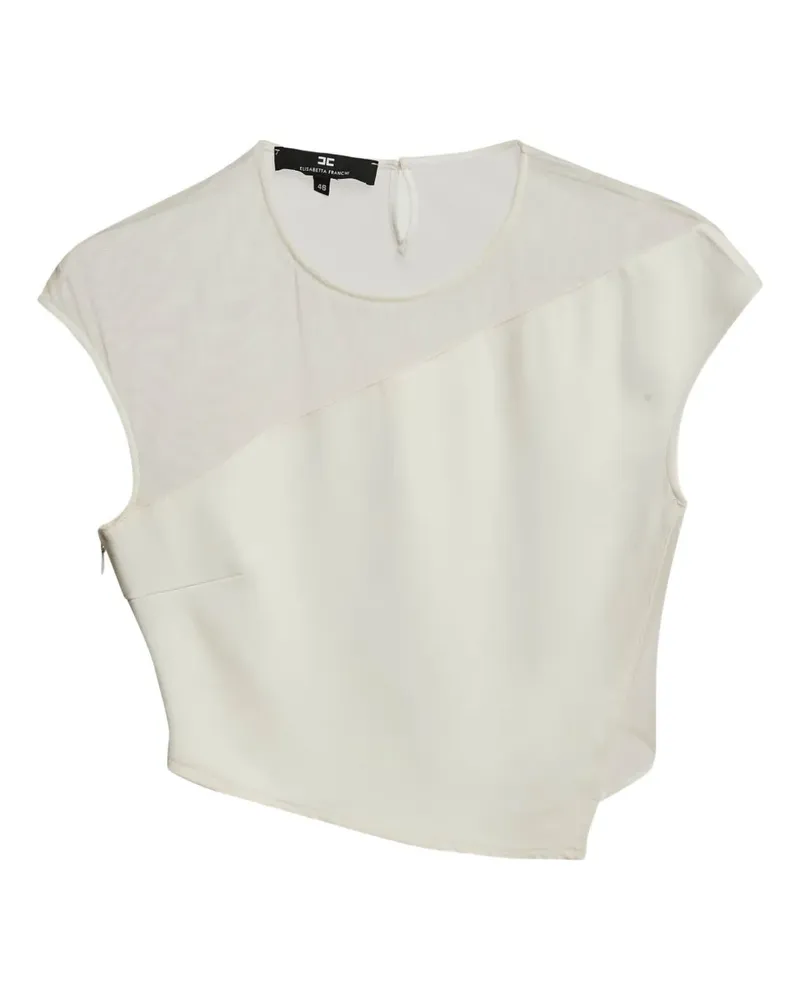 Elisabetta Franchi Cropped-Top mit Einsätzen - Weiß Weiß