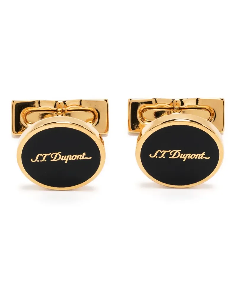 S.T. Dupont Manschettenknöpfe mit Logo-Gravur - Gold Gold