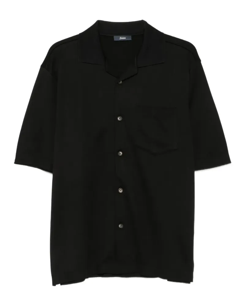 Herno short-sleeve camp-collar shirt - Schwarz Schwarz