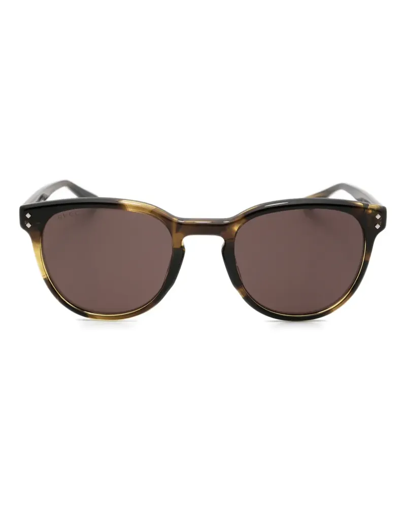 Gucci tortoiseshell-effect round-frame sunglasses - Braun Braun