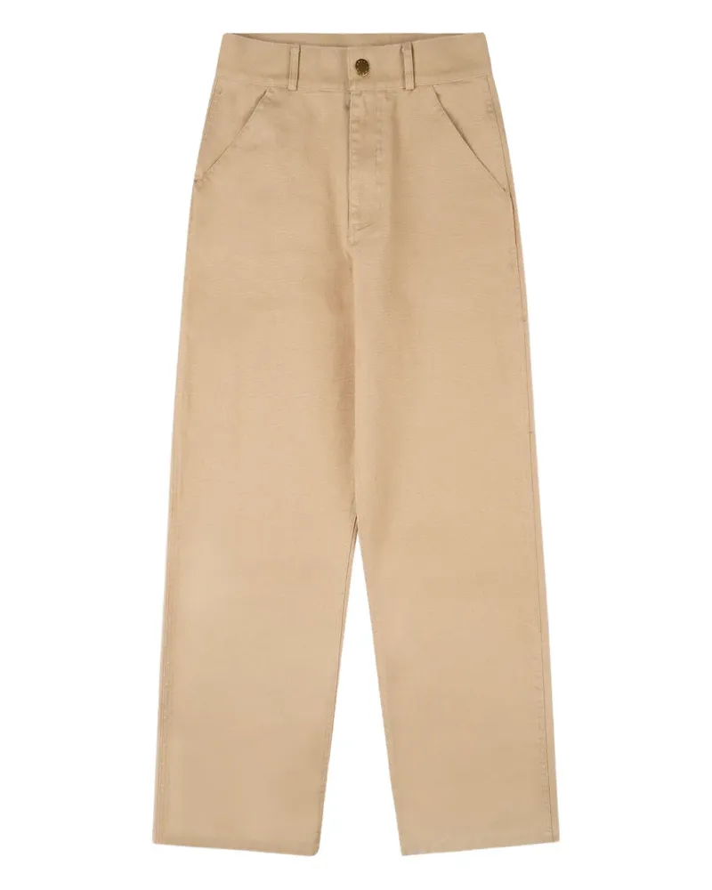SPORTY & RICH SRHWC patch-pocket trousers - Nude Nude