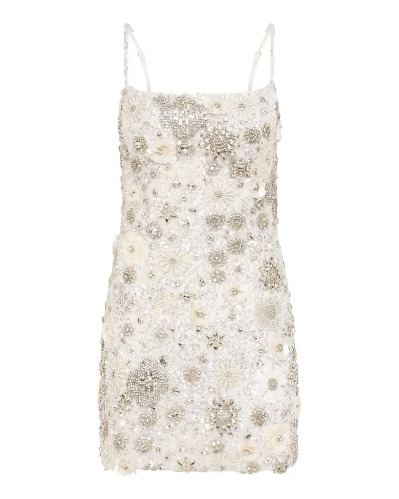 Rachel Gilbert Francesca embellished fitted mini dress - Weiß Weiß