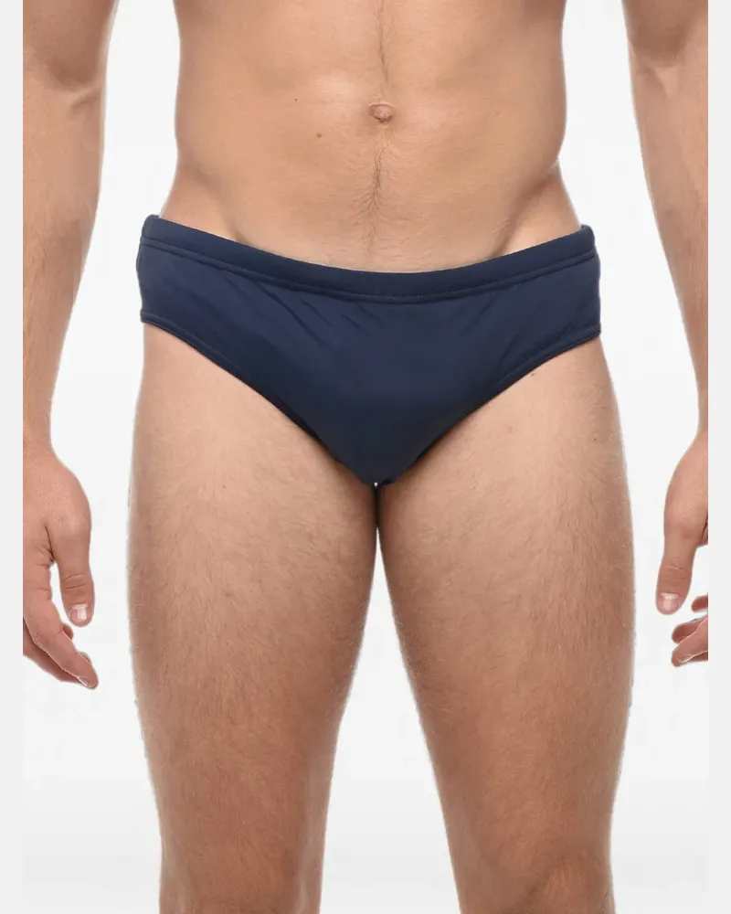 Dsquared2 logo-print elasticated swim briefs - Blau Blau