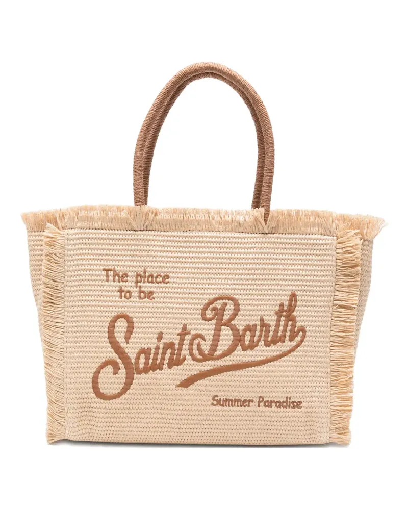 MC2 Saint Barth Vanity fringed tote bag - Nude Nude