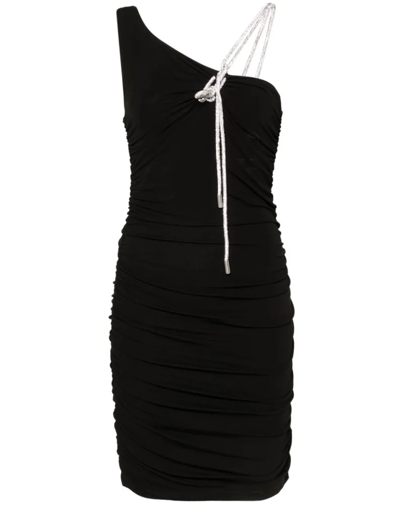 OFF-WHITE Asymmetrisches Kreppkleid - Schwarz Schwarz