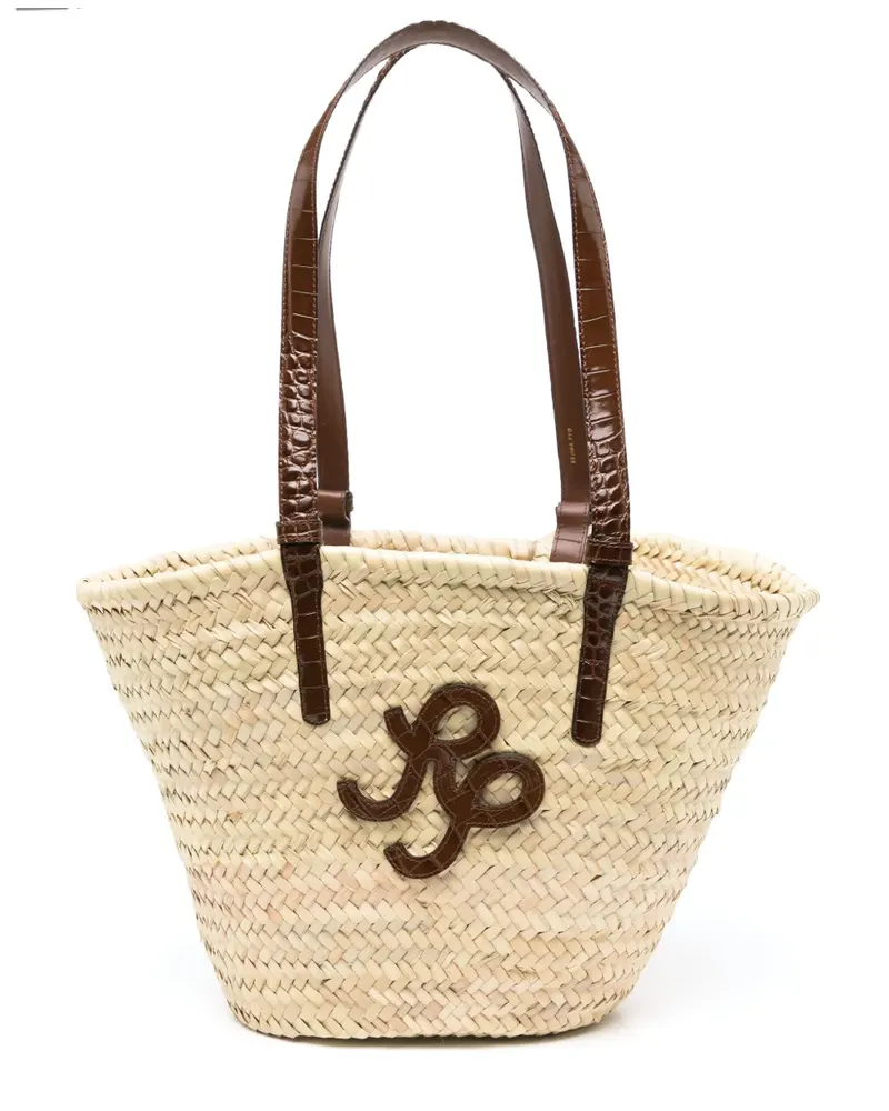 REJINA PYO basket tote bag - Nude Nude
