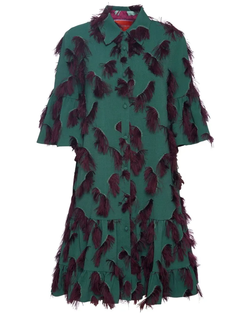La DoubleJ Choux Kleid mit Fransen - Grün Grün
