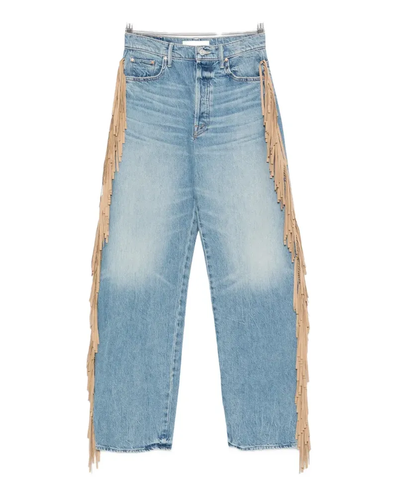 Mother fringe-trim jeans - Blau Blau