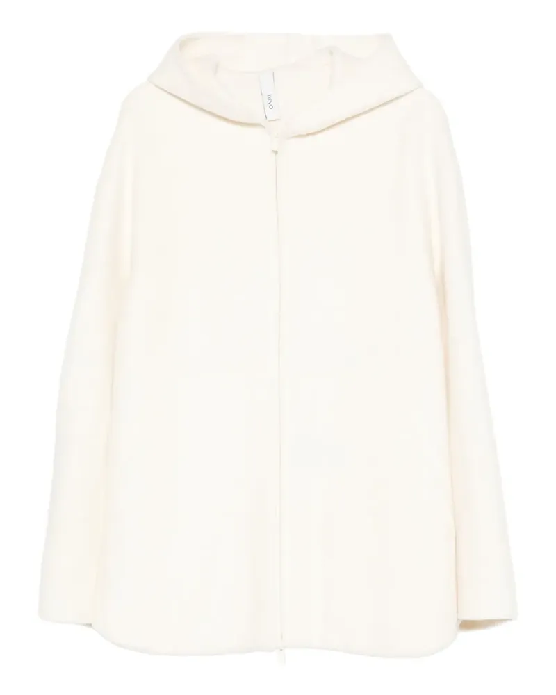 Hevò Mantel mit Kapuze - Weiß Weiß