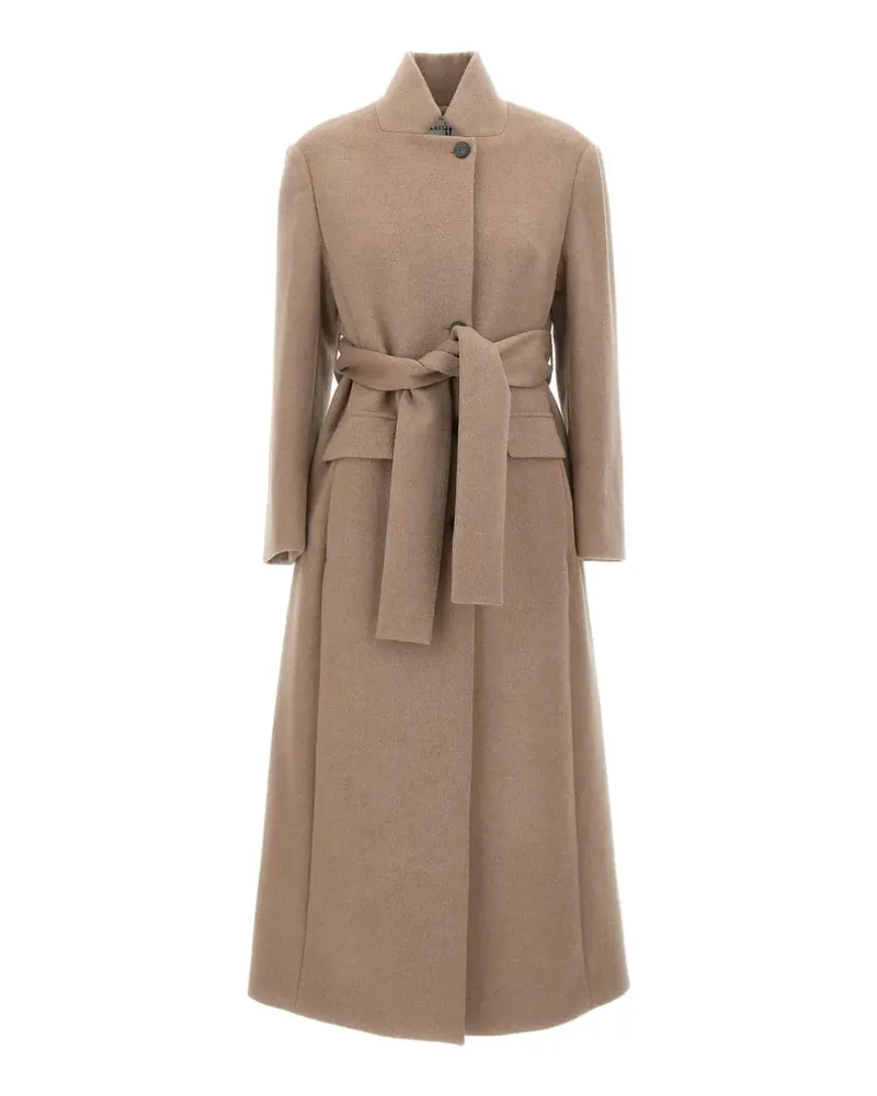 MARELLA single-breasted belted coat - Nude Nude