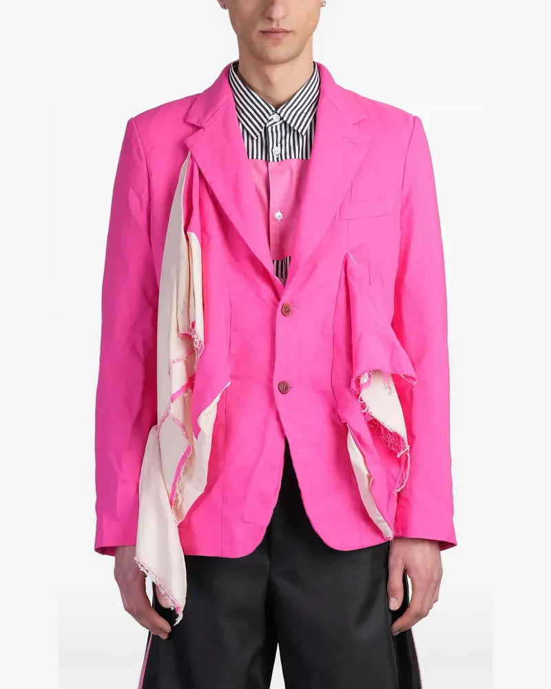 Comme des Garçons Blazer mit Rüschendetail - Rosa Rosa