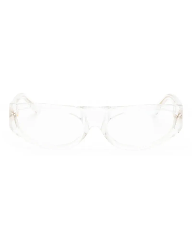 Casablanca Paris Crystal Sport geometric-frame sunglasses - Weiß Weiß