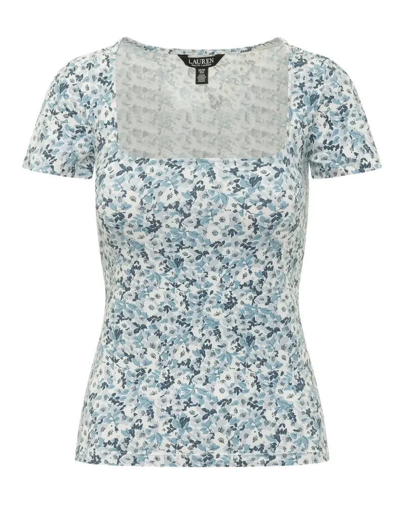 Ralph Lauren T-Shirt mit Blumenprint - Weiß Weiß