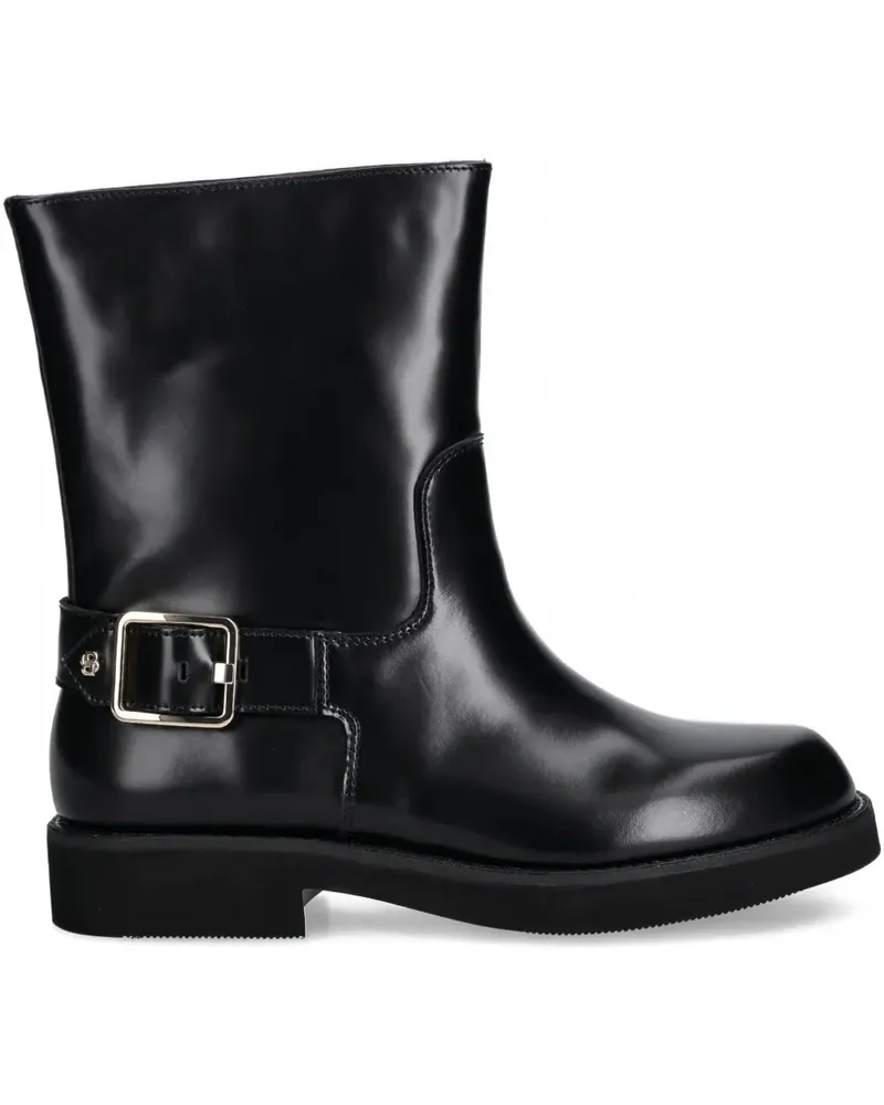 HUGO BOSS Buckle Strap Boot - Schwarz Schwarz