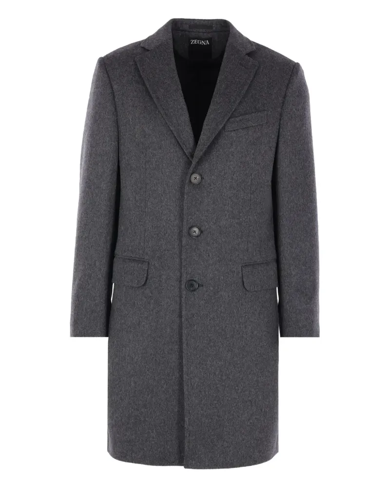 Ermenegildo Zegna single-breasted buttoned coat - Grau Grau