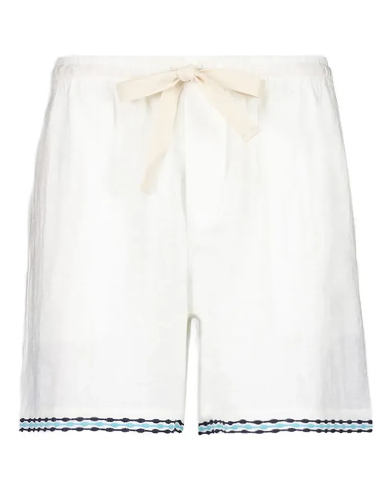 COMMAS Shorts mit besticktem Saum - Weiß Weiß