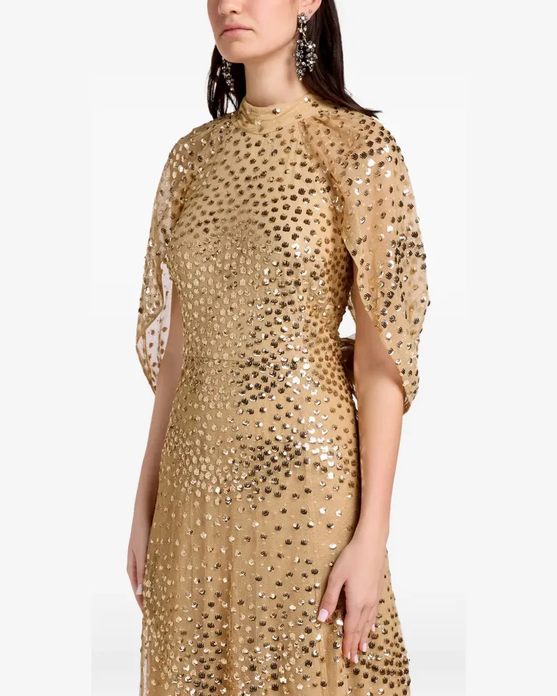 Needle & Thread sequin-embellished midi dress - Nude Nude
