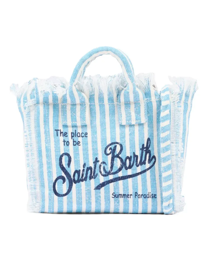 MC2 Saint Barth striped fringed bag - Blau Blau