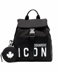 Dsquared2 Rucksack mit Logo-Print Schwarz