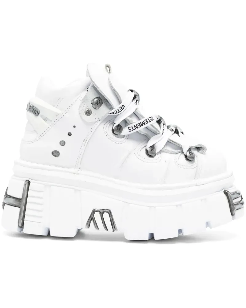 VETEMENTS x New Rock Plateau-Sneakers - Weiß Weiß