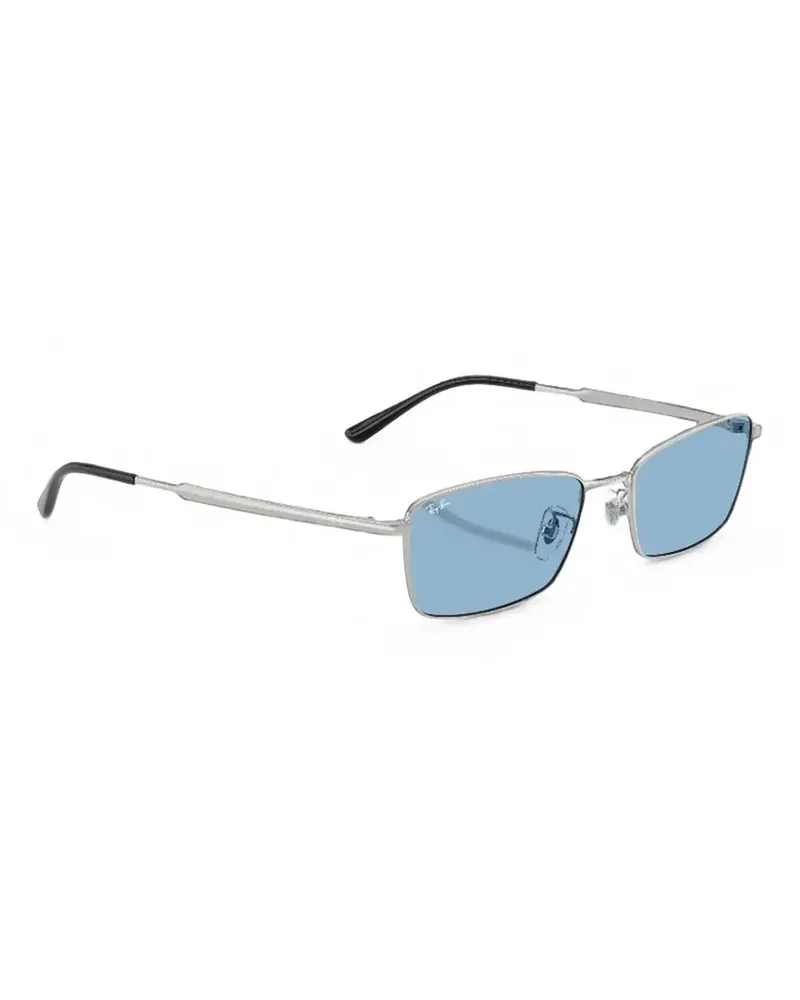 Ray Ban rectangle-frame sunglasses - Silber Silber